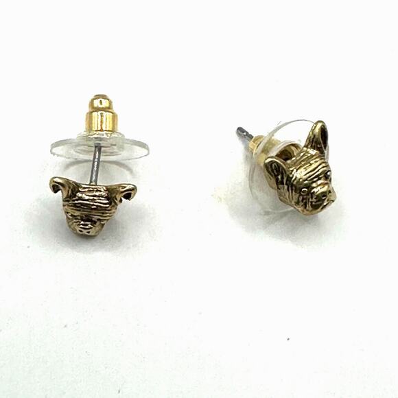 Madewell Pug Earrings Stud Dog Face Pet Casual Summer Whimsy Costume Jewelry - Picture 2 of 11